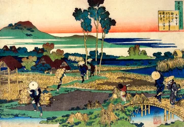 Uit de serie Honderd Gedichten door Honderd Dichters: Tenchi Tenno, c1830