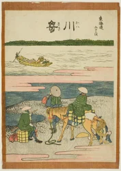 Kawasaki, uit de serie "Drieënvijftig Stations van de Tokaido (Tokaido gojusan tsugi)"