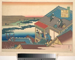 Gedicht van Ise, uit de reeks Honderd gedichten uitgelegd door de verpleegster (Hyakunin isshu uba ga etoki)