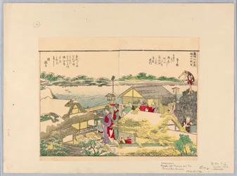 Een tafereel aan de Sumida-rivier
