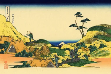 Shimomeguro, c.1830 (houtsnede)
