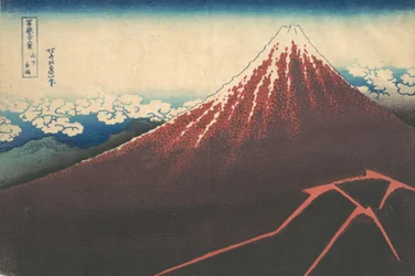 Storm onder de berg Fuji, uit de serie Zesendertig gezichten op de berg