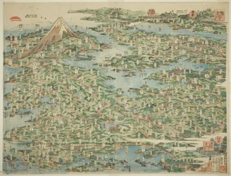 De beroemde plaatsen aan de Tokaido in één oogopslag (Tokaido meisho ichiran)
