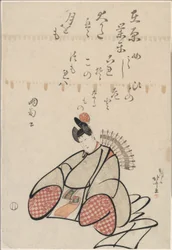 De Dichter Ariwara no Narihira, uit de serie Zes Onsterfelijke Dichters (Rokkasen)