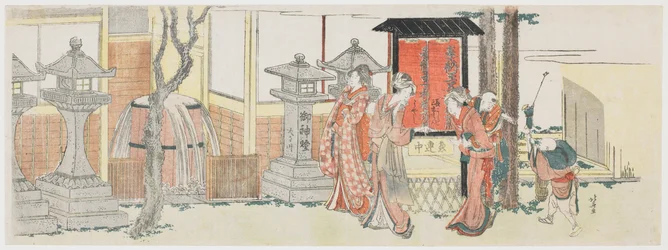 Bezoekers van het Inari-heiligdom in Ōji
