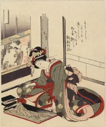 Vrouw die Bonkei Regelt, 1820-1834