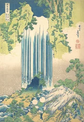 Yoro-waterval in de provincie Mino Mino no Yoro no taki, uit de serie Een Rondreis van Wate..., ca. 1832