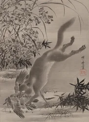 Vos vangt vogel, ca. 1887