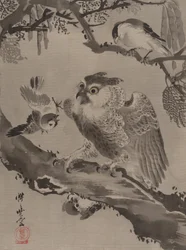Uil Bespot door Kleine Vogels, ca. 1887
