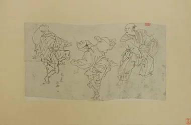 Drie Kyogen Dansers, eind 19e eeuw