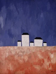 Landschap met vijf huizen, ca. 1932