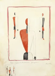 Drie suprematistische figuren, ca. 1921-2