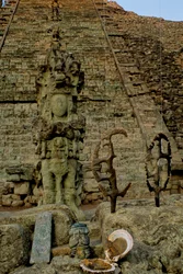 Maya; Copan; Honduras; Tempel 26, Hiërogliefentrap, Vuurstenen, David Stuart vond offer