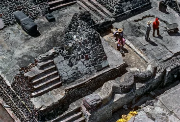 Tenochtitlan, Templo Mayor, Azteeks, Kalender, Mexico, Archeologie, Mexico-Stad