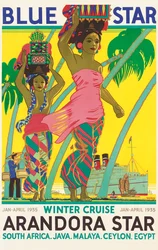Poster die het cruiseschip 