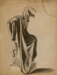 (Zonder titel) (Draperiestudie)
