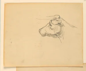 Studie voor "Veeteelt," "De Vooruitgang van de Beschaving: Jacht, Veeteelt, Landbouw," Staatskapitool, Des Moines, IA