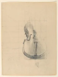 Studie voor "Muziek," "De Kunsten," Bibliotheek van het Congres, Washington D.C.
