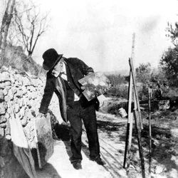 Paul Cézanne schildert in Aix-en-Provence