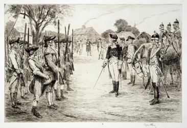 George Washington en zijn troepen