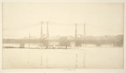 De spoorwegbrug