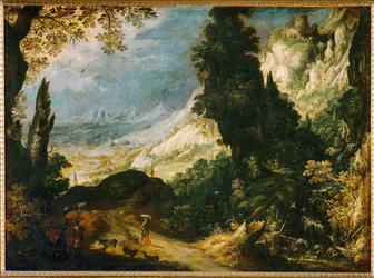 Berglandschap (schilderij op doek)