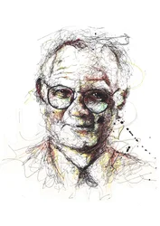 Expressief krabbelportret