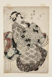 Yodo van de Tsuru-r? (Tsuru-r? Yodo) (kleur houtsnede)