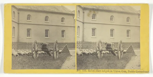 Rebelshot vastgelopen in Union Gun, Slag bij Gettysburg, 185575