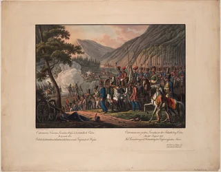 Generaal Graaf Alexander Ostermann-Tolstoy bij de Slag om Kulm op 29 augustus 1813, 1813