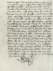 Brief van Koning René van Anjou, 15e eeuw, 1934