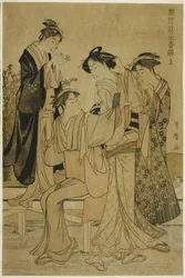 Elegante genoegens: De geur van bloemen, rechts (Furyu hana no ka asobi, jo)