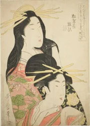 De courtisane Yosooi van de Matsubaya