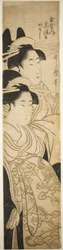 De courtisanes Shizuka en Akashi van de Tamaya