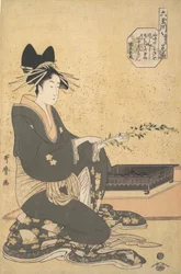 De Oiran Hanaogi van Ogiya, uit de serie 