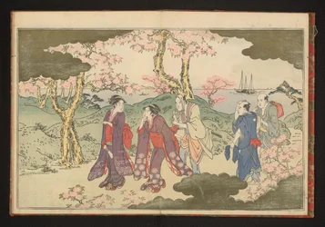 De heuvels bij Gotenyama, Edo, met uitzicht op de baai van Edo
