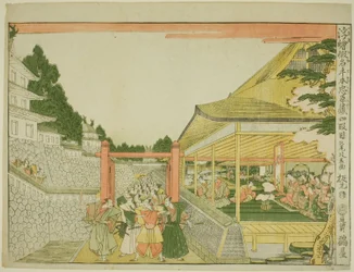 Act IV (Yondanme), uit de serie "Perspectiefbeelden van het Pakhuis van Loyale Retainers (Uki-e kanadehon Chushingura)"