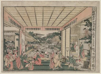 Chushingura: Act VII uit de serie Perspectiefbeelden voor Het Schathuis van Loyaliteit, ca. 17e eeuw