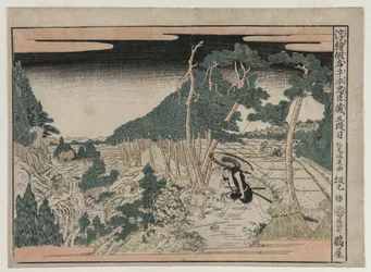 Chushingura: Act V uit de serie Perspectiefbeelden voor Het Schathuis van Loyaliteit, ca. 1790
