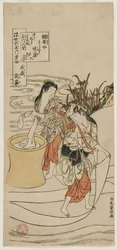 De Chofu Tama-rivier in de provincie Musashi, ca. 1770