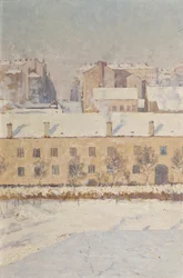 Een Winters Tafereel. Motief uit Zuid-Stockholm, 1886