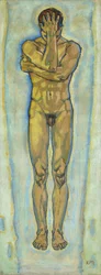 Mannelijk naakt geel en blauw, c. 1913