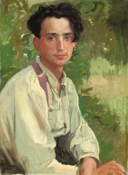 Portret van Vladimir Aleksandrovitsj Somov, de neef van de kunstenaar