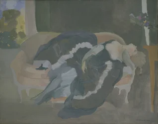 Slapende jonge vrouw