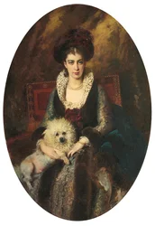 Portret van de vrouw van de kunstenaar, Maria Alekseevna Makovskaya