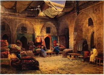 De Tapijtwinkel in Caïro, 1875