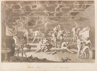 Een Russische badhuis. Les peuples de la Russie ou description des moeurs door Charles de..., 1811-1812