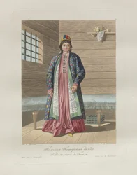 Tatarenmeisje. Uit Les peuples de la Russie