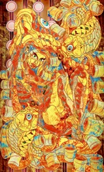 Levendig mozaïekfiguur