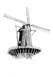 Klassieke Nederlandse windmolen